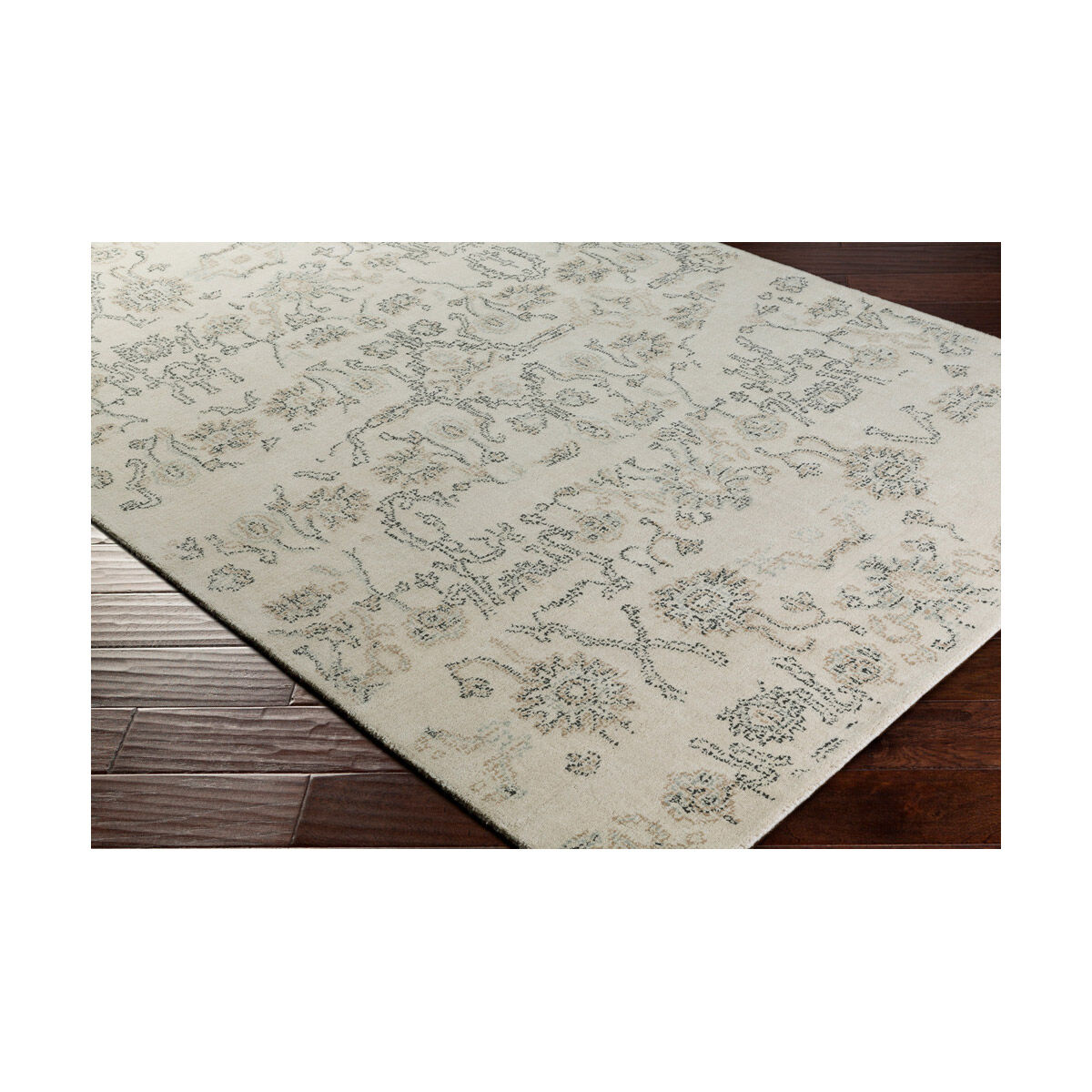 Christie 36 X 24 inch Khaki/Black/Sage Rugs, Wool