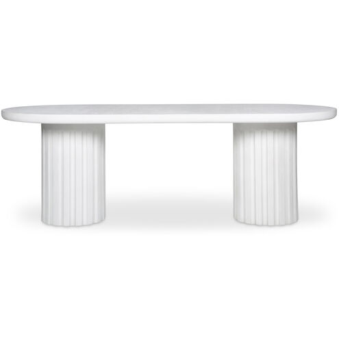 Eris 86.5 X 35.5 inch White Outdoor Dining Table