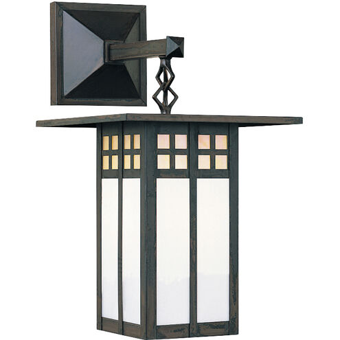 Glasgow 1 Light 16.12 inch Satin Black Outdoor Wall Mount in Rain Mist