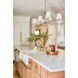 Xavier 6 Light 46 inch Vibrant Gold Linear Chandelier Ceiling Light in Vibrant Gold and White