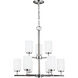 Oslo 9 Light 26 inch Chrome Chandelier Ceiling Light