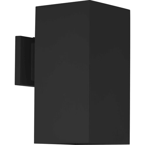 LED Square Cylinder Outdoor Wall Mount in Black, LED Lamping, Progress LED