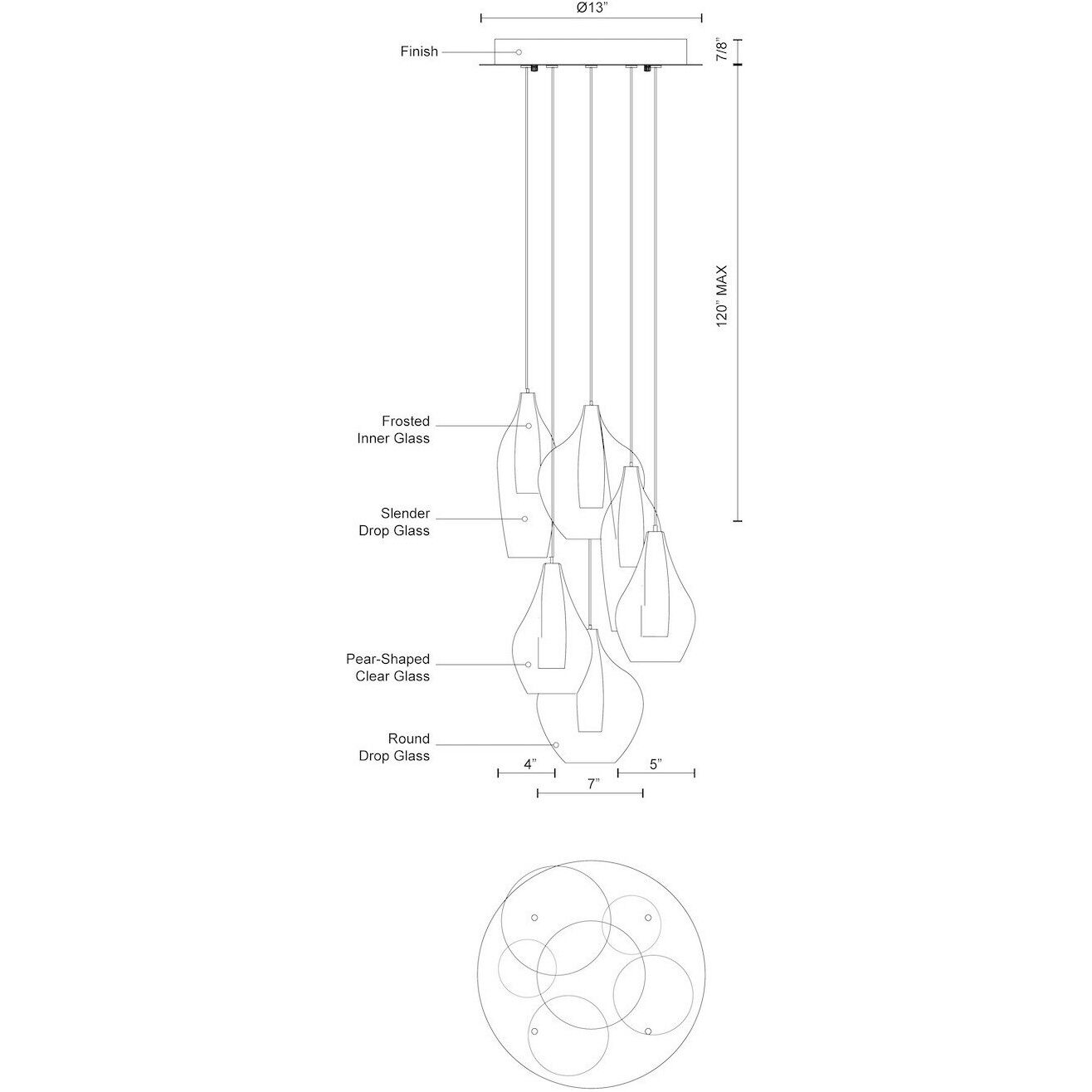 Victoria Multi Pendant Ceiling Light