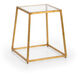 Jamie Merida 23 X 20 inch Gold Leaf/Clear/Beveled Side Table