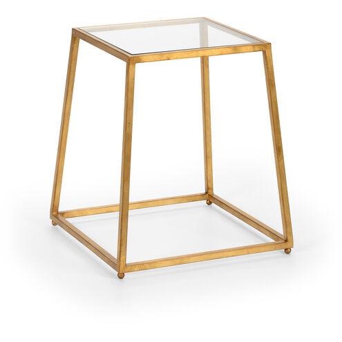 Jamie Merida 23 X 20 inch Gold Leaf/Clear/Beveled Side Table