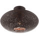 Charlton 1 Light 16 inch Bronze with Antique Brass Accents Semi Flush Ceiling Light