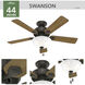 Swanson 44 inch New Bronze with American Walnut/Greyed Walnut Blades Ceiling Fan