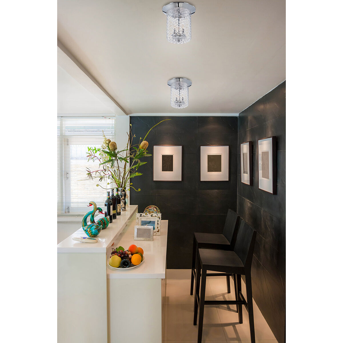 Elli 3 Light 11 inch Chrome Flush Mount Ceiling Light