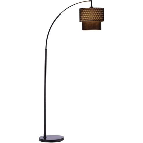 Gala 66 inch 150.00 watt Matte Black Arc Lamp Portable Light