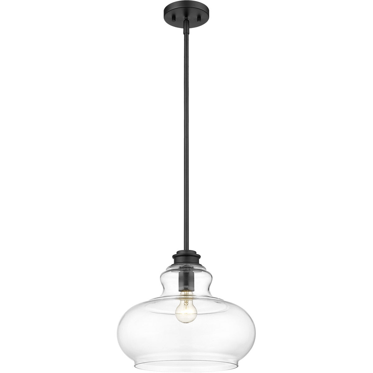 Torrel 1 Light 14 inch Matte Black Pendant Ceiling Light