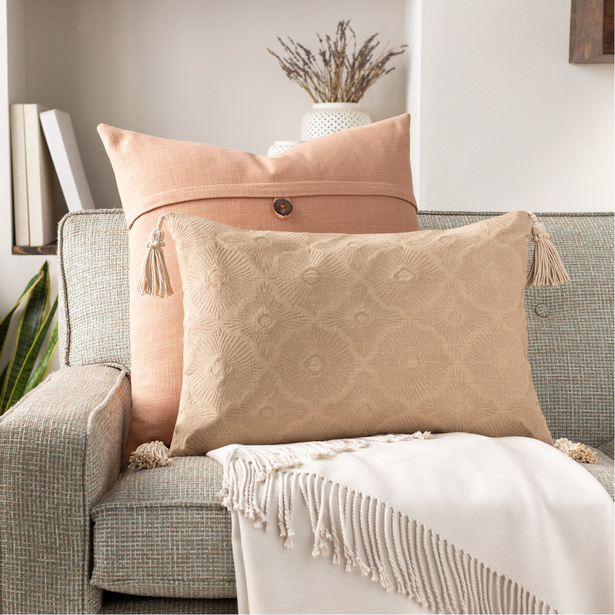 Accra 20 X 13 inch Khaki/Wheat Pillow Kit, Lumbar