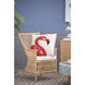 Anita 24 X 6.5 inch Red and White Pillow, Set of 2