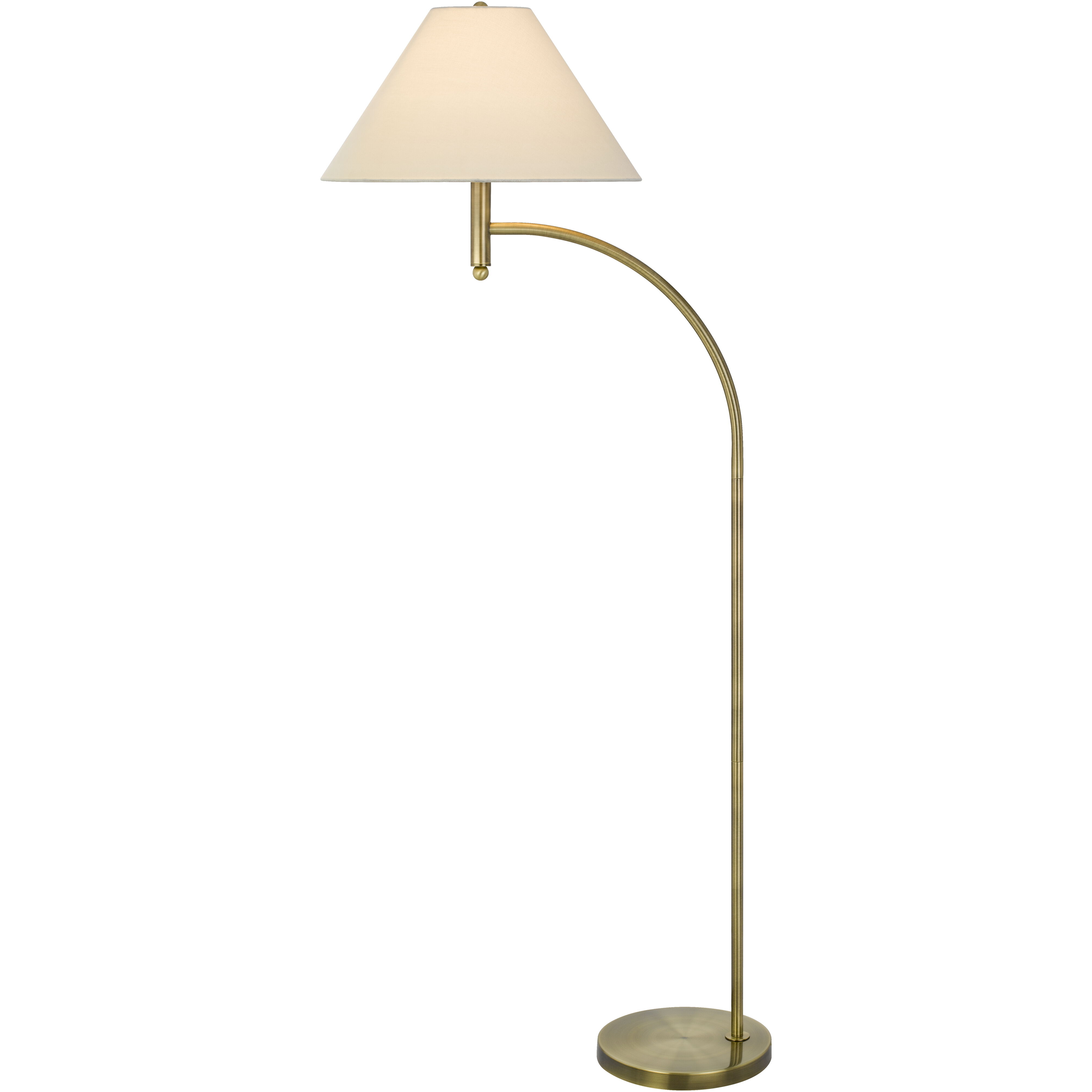 Mosley 65 inch 150 watt Antique Brass Floor Lamp Portable Light