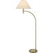 Mosley 65 inch 150 watt Antique Brass Floor Lamp Portable Light