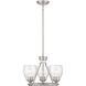 Winsley 3 Light 17 inch Brushed Nickel Chandelier Ceiling Light