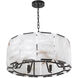 Ortiz 6 Light 24.41 inch Bronze Highlight with Alabaster Chandelier Ceiling Light