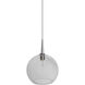 Bobo 1 Light 6 inch Matte Chrome and Clear Pendant Ceiling Light in Clear Glass