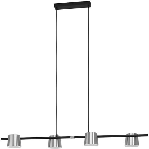 Altamira 4 Light 45 inch Structured Black Linear Pendant Ceiling Light