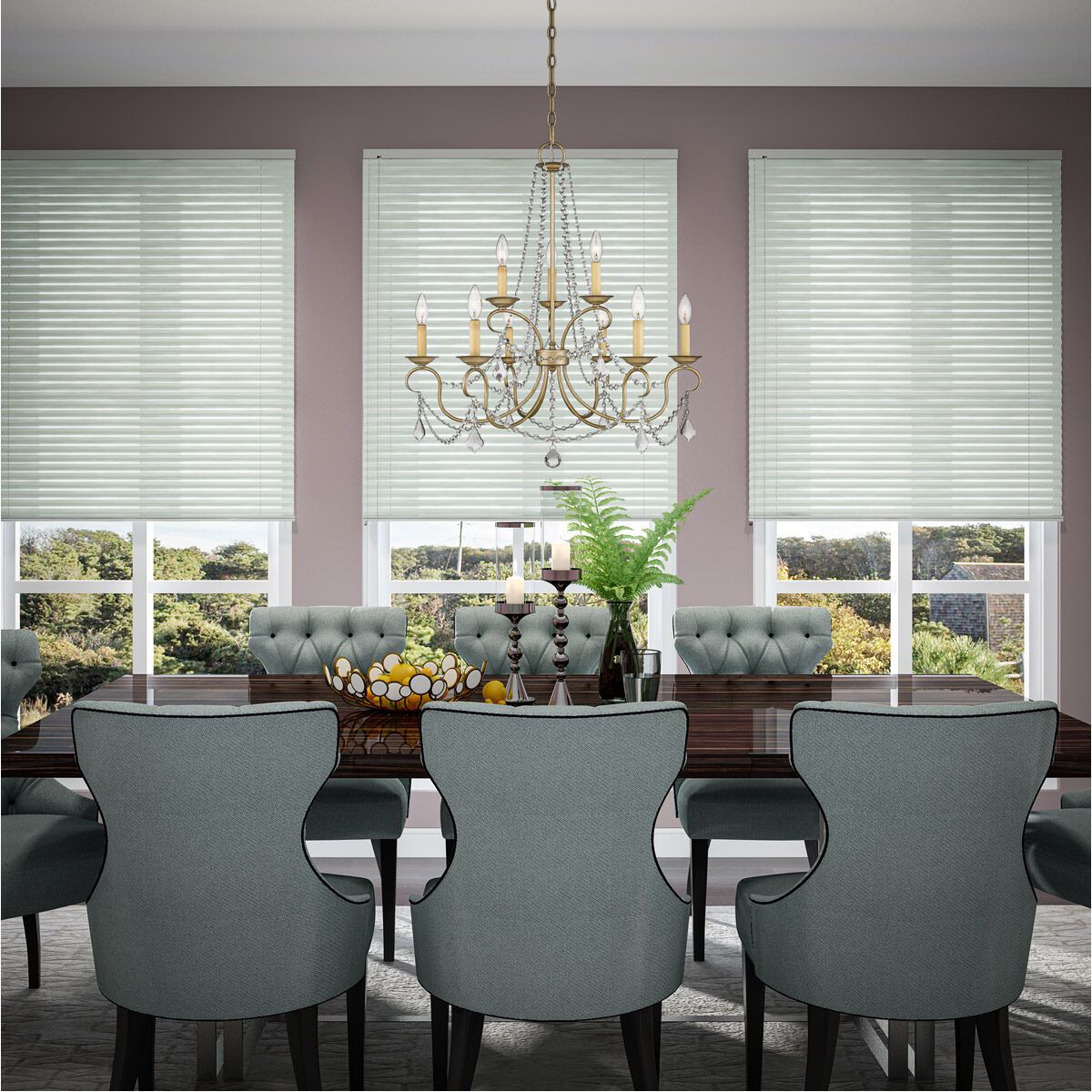 Pennington 9 Light 28 inch Hand Painted Antique Silver Leaf Chandelier Ceiling Light