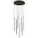 Chute LED 19 inch Black Multi-Pendant Ceiling Light