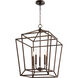 Monument 5 Light 18 inch Oiled Bronze Foyer Pendant Ceiling Light