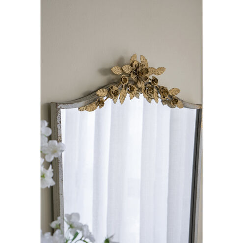 Anita 37.4 X 24 inch Distressed Ivory/Gold Wall Mirror