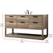 Larkin 60 X 22 X 34 inch Natural Oak Vanity Sink Set