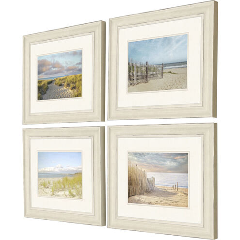 Waterside Blue and Green and Neutral and White Framed Art