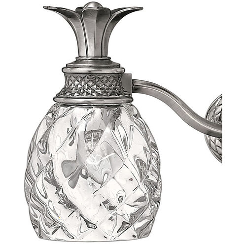 Plantation 3 Light 21 inch Polished Antique Nickel Vanity Light Wall Light