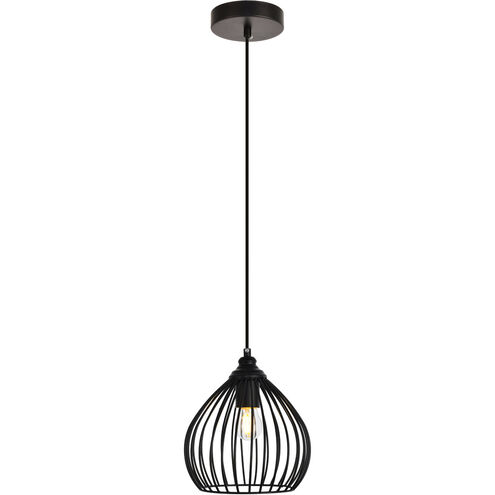 Sayer 1 Light 8 inch Black Pendant Ceiling Light