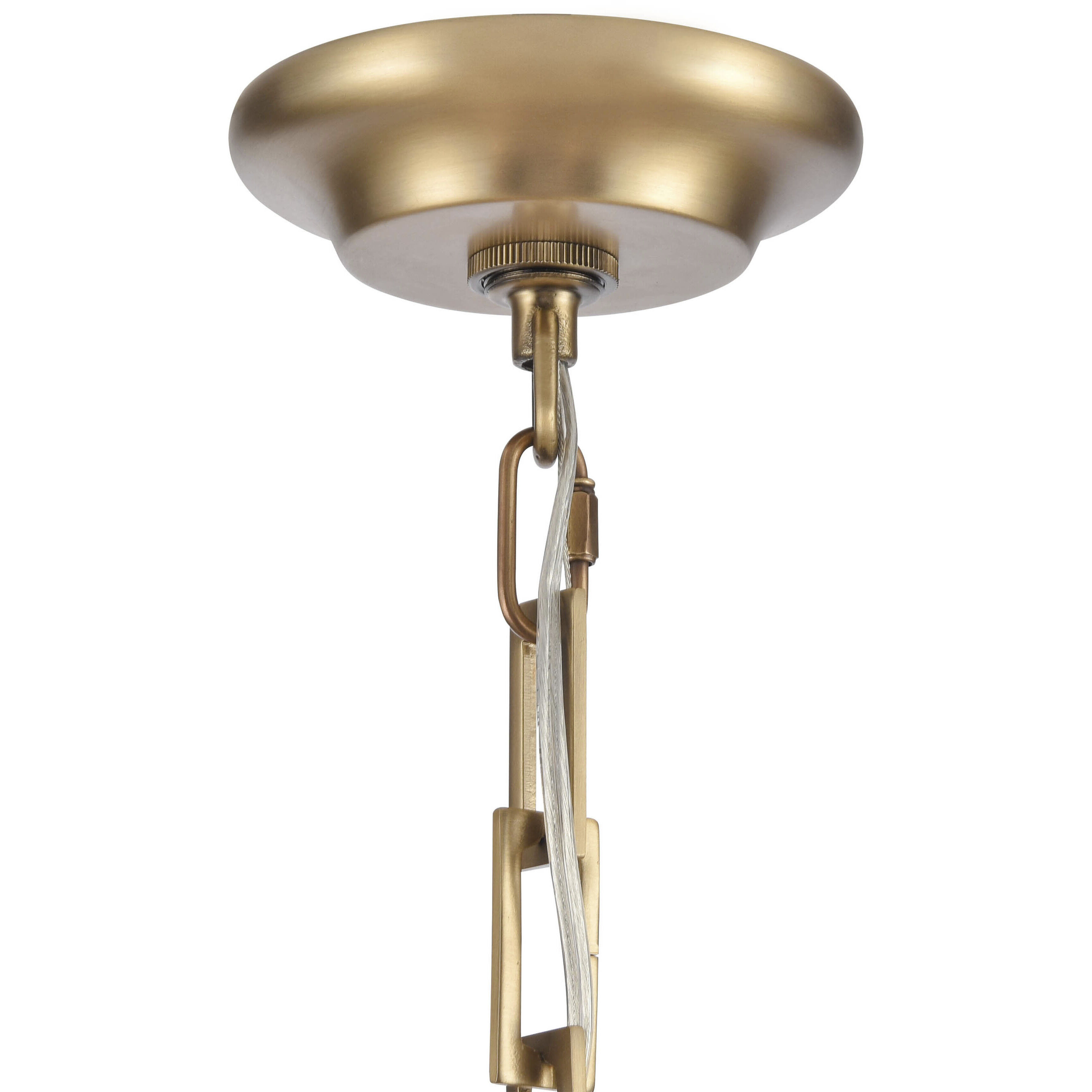 Fitzroy 6 Light 34 inch Lacquered Brass Chandelier Ceiling Light
