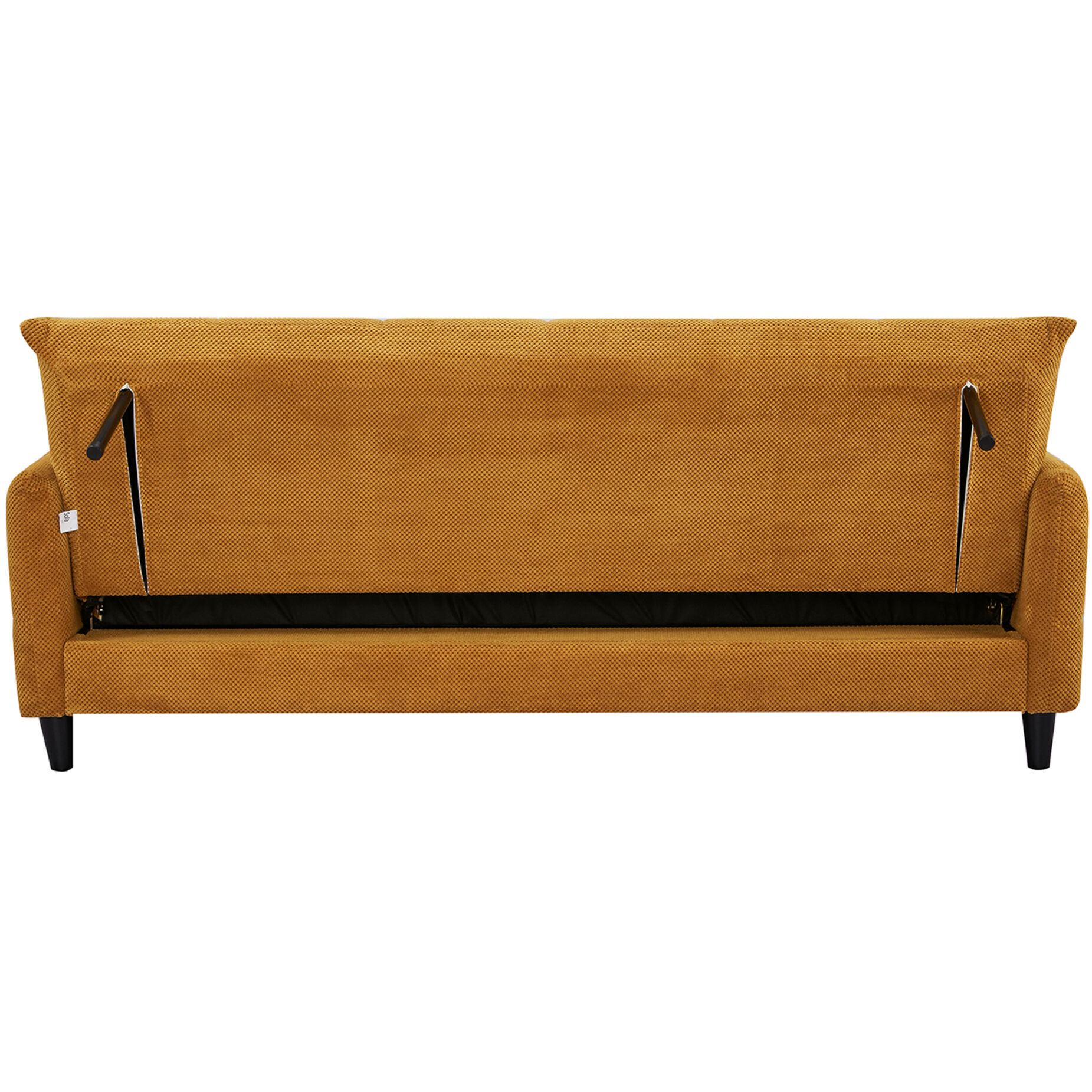 Large Biscuit Tufted Mustard Sofa