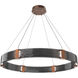 Parallel LED 48 inch Burnished Bronze Chandelier Ceiling Light, Ring