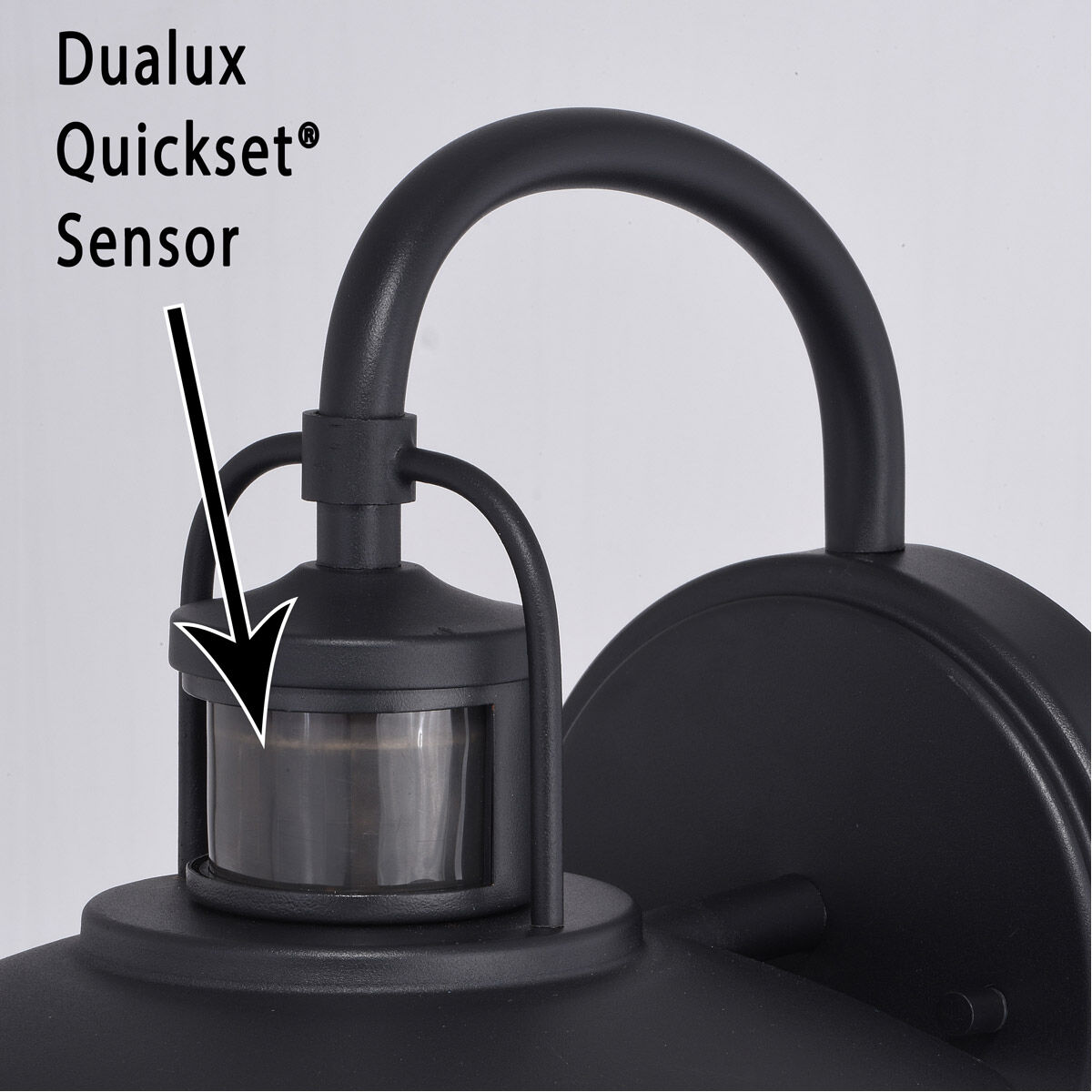 Glenn 1 Light 13 inch Textured Black Outdoor Motion Sensor Wall