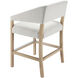 Grace 34.65 inch Upholstery: Cream; Base: Wheat Counter Stool