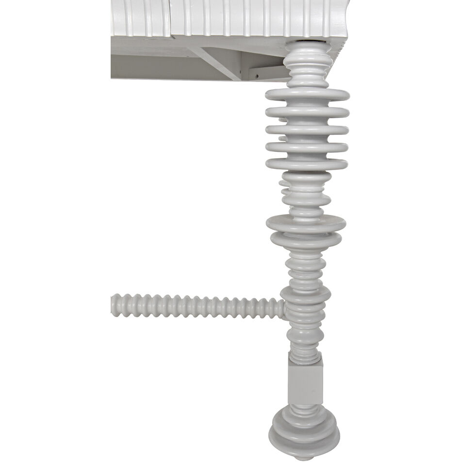 Portuguese 60 X 28 inch Solid White Desk, Small