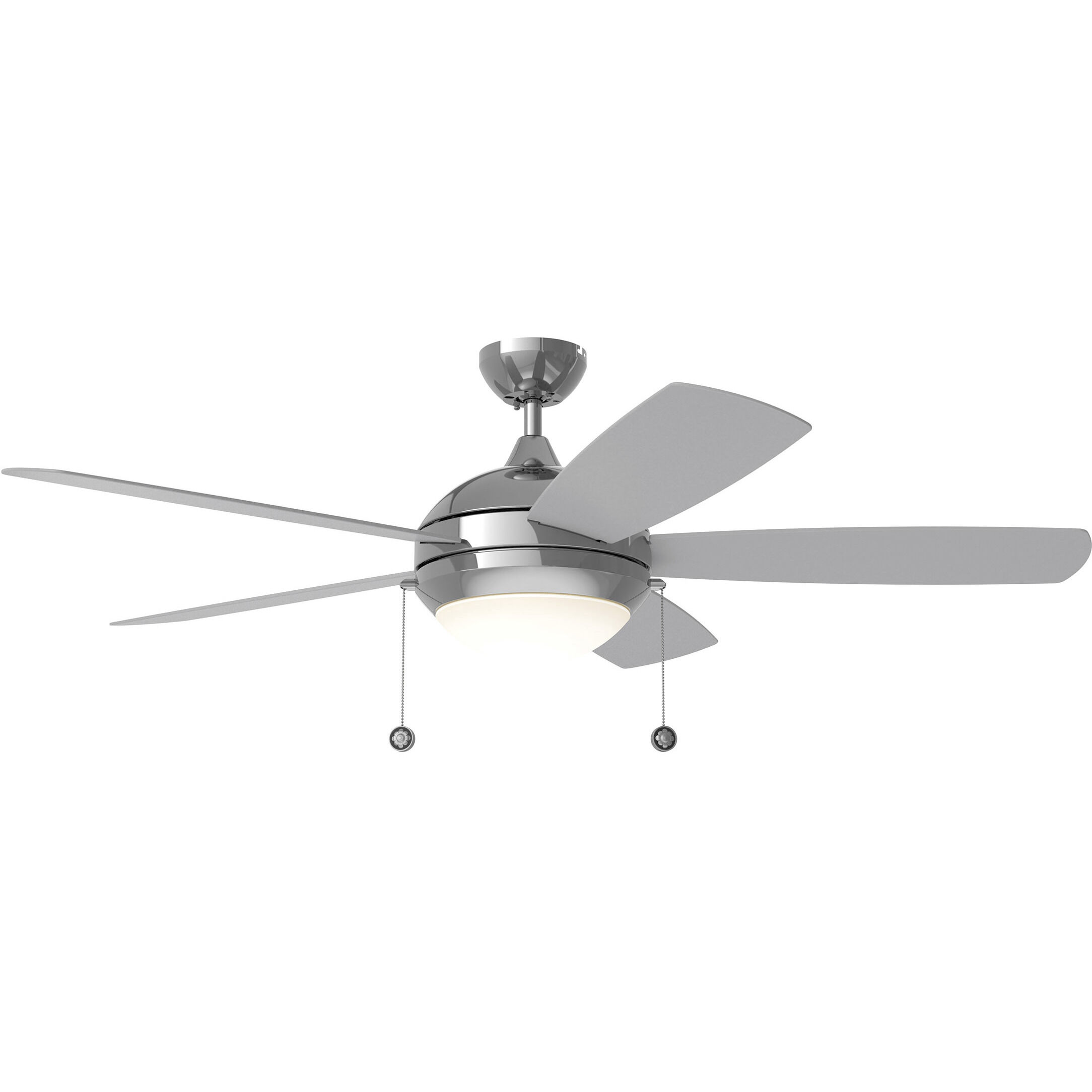 Discus Classic 52 52 inch Polished Nickel with Silver Blades Ceiling Fan