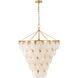 Essie 10 Light 30 inch Distressed Brass Chandelier Ceiling Light
