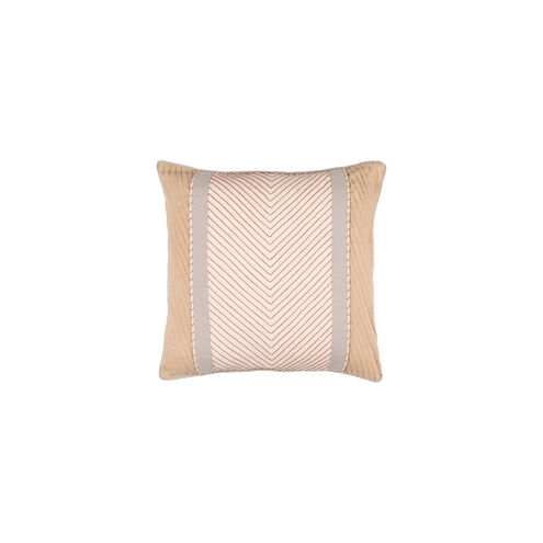Leona 22 X 22 inch Beige and Tan Throw Pillow