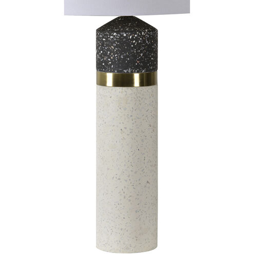 Kaitlyn 29.5 inch 100 watt White and Black Speckles Table Lamp Portable Light