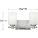 Karlie 2 Light 13.25 inch Brushed Nickel Vanity Light Wall Light