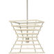 Rope 1 Light 13 inch Brown and Silver Pendant Ceiling Light