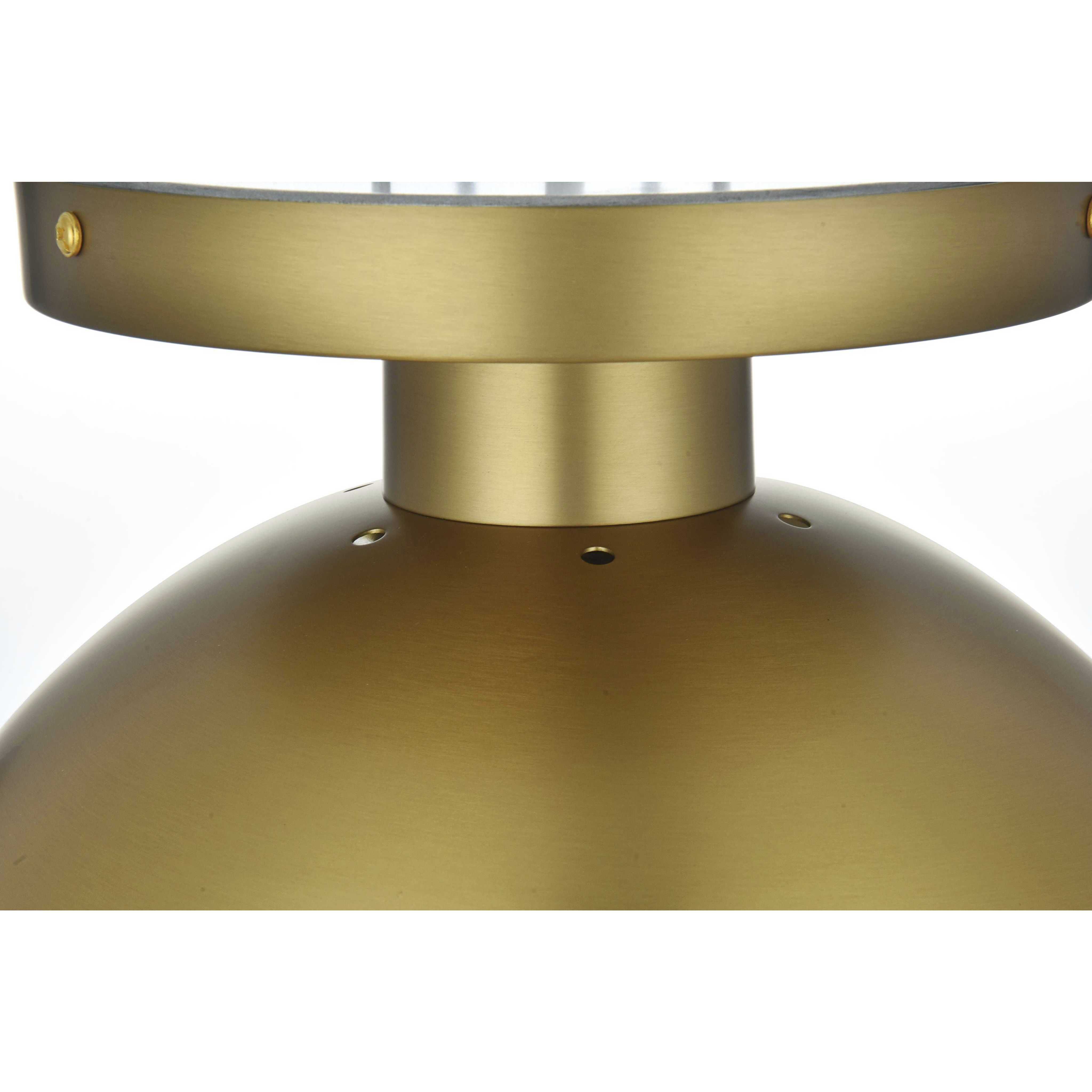 Eclipse 1 Light 12 inch Satin Gold Flush Mount Ceiling Light