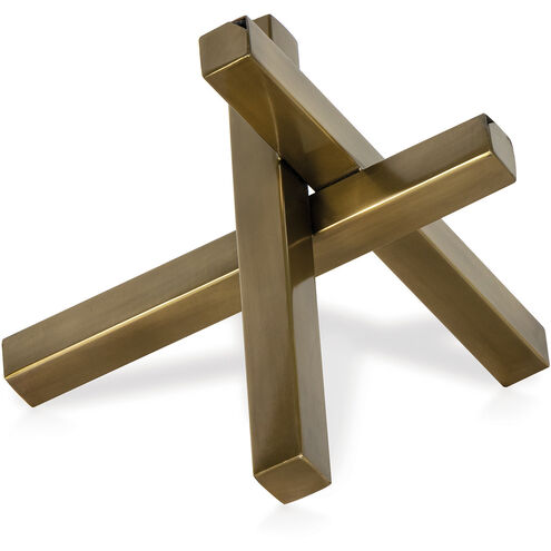 Intersecting 12.75 X 9 inch Sculpture in Brass