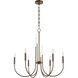 Summit 6 Light 28 inch Dark Brass Chandelier Ceiling Light