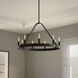 Carousel 10 Light 18 inch Black Chandelier Ceiling Light