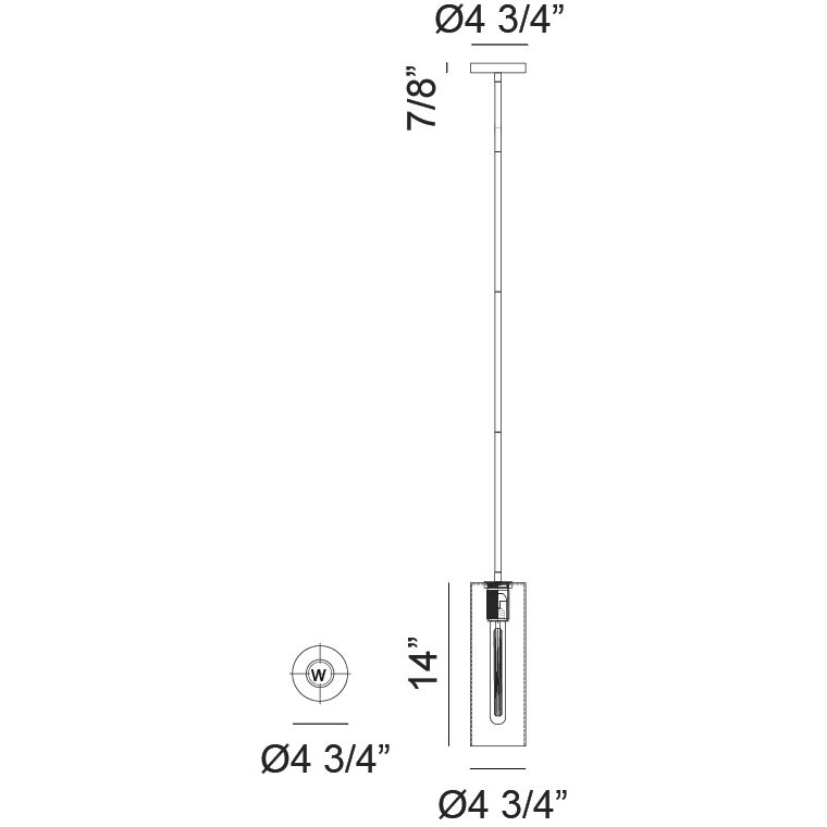 Lincoln 1 Light 4.75 inch Matte Black Pendant Ceiling Light