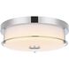 Kolson 1 Light 12 inch Chrome Flush Mount Ceiling Light