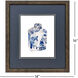 Indigo Vase I Blue and Multi and White Framed Art, Propac