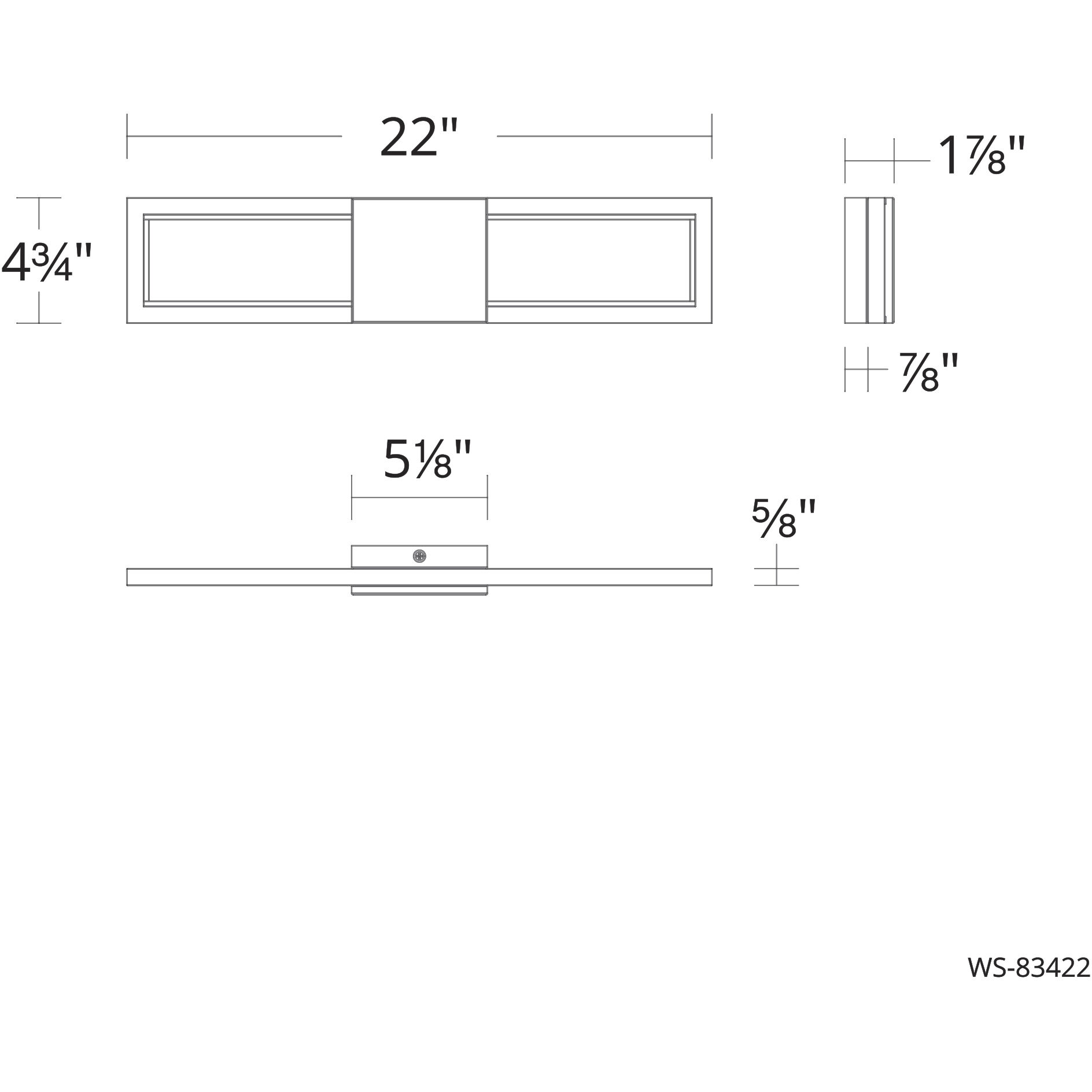 Peekaboo LED 22 inch Black Aged Brass Bath Vanity & Wall Light, dweLED